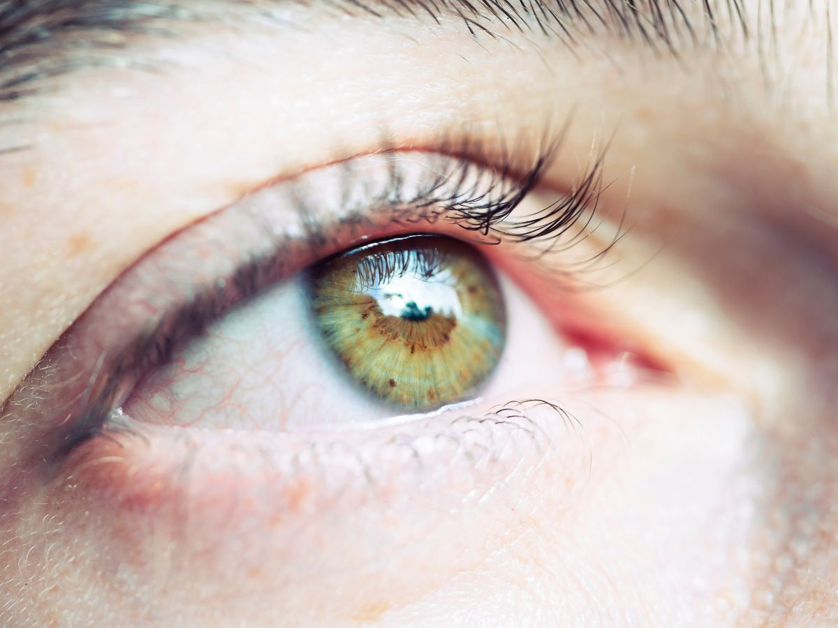 close up of a person's eye