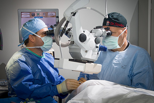 Eye doctors performing Eye Surgery